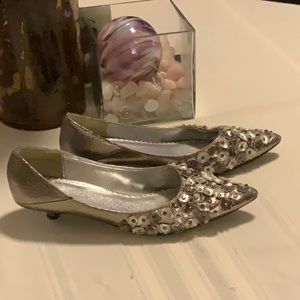 Doll house  Shoes. leather flowers with studs